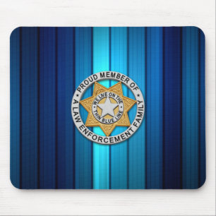 Thin Blue Line Badge Muismat