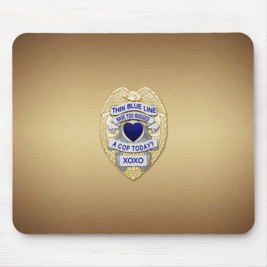 Thin Blue Line Badge Muismat (Voorkant)