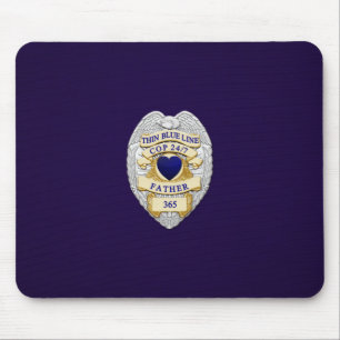 Thin Blue Line Badge Muismat