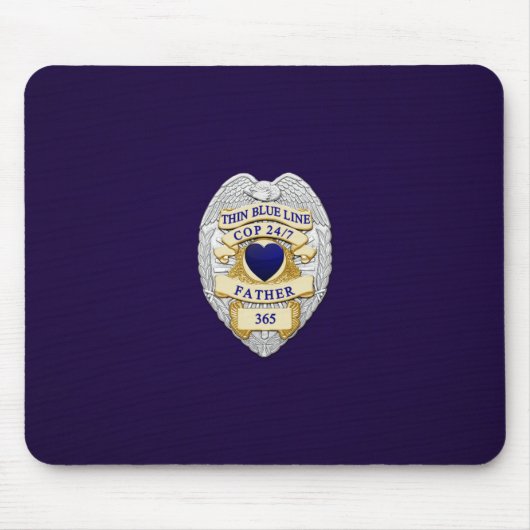 Thin Blue Line Badge Muismat (Voorkant)