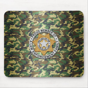 Thin Blue Line Badge Muismat