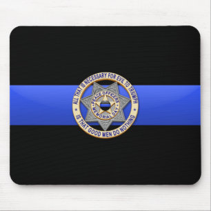 Thin Blue Line - Badge Muismat