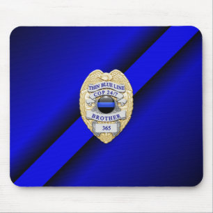 Thin Blue Line Badge Muismat