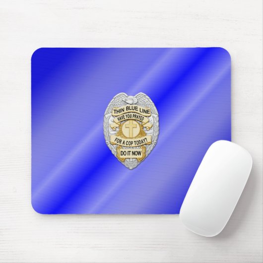 Thin Blue Line Badge Muismat (Met muis)