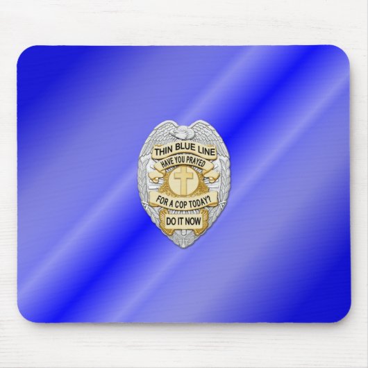 Thin Blue Line Badge Muismat (Voorkant)