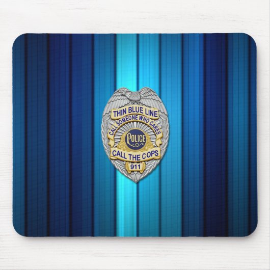 Thin Blue Line Badge Muismat (Voorkant)