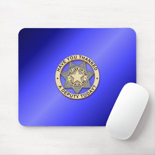 Thin Blue Line Badge Muismat (Met muis)