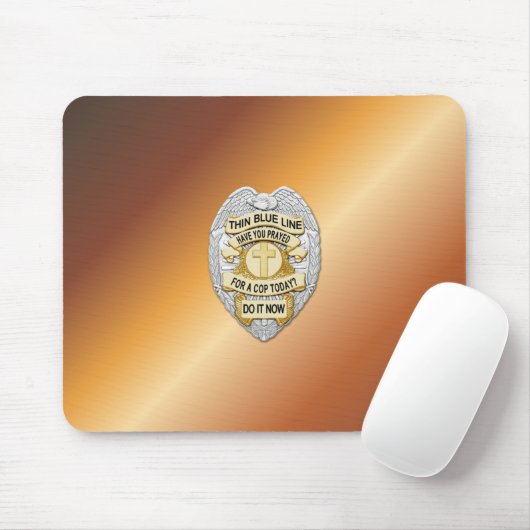 Thin Blue Line Badge Muismat (Met muis)