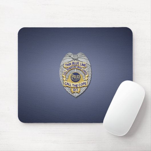 Thin Blue Line Badge Muismat (Met muis)