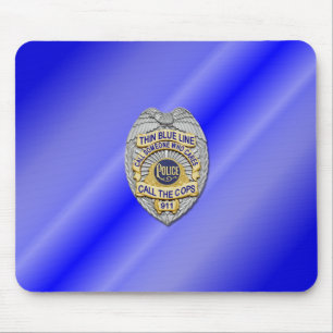 Thin Blue Line Badge Muismat