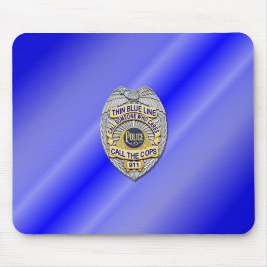 Thin Blue Line Badge Muismat (Voorkant)