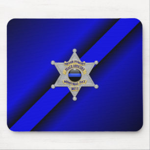 Thin Blue Line Badge Muismat