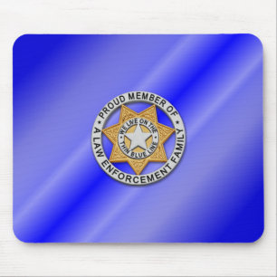 Thin Blue Line Badge Muismat