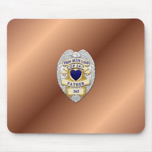 Thin Blue Line Badge Muismat (Voorkant)