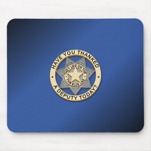 Thin Blue Line Badge Muismat (Voorkant)