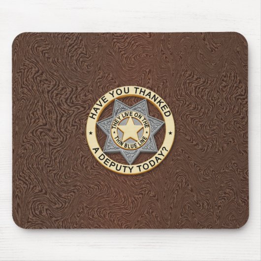 Thin Blue Line Badge Muismat (Voorkant)