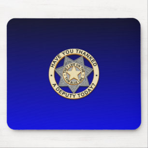 Thin Blue Line Badge Muismat