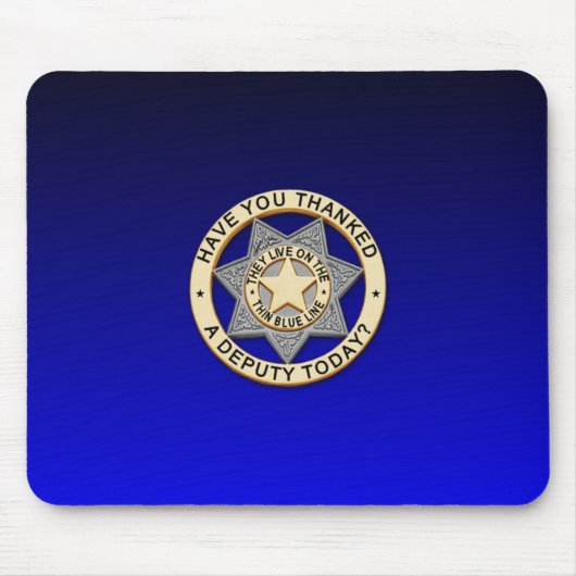 Thin Blue Line Badge Muismat (Voorkant)