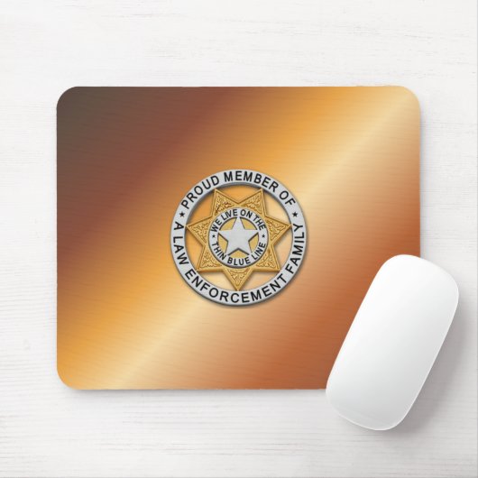 Thin Blue Line Badge Muismat (Met muis)