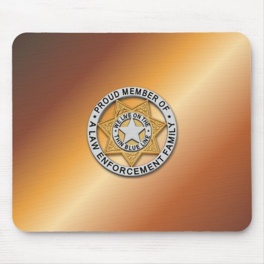 Thin Blue Line Badge Muismat (Voorkant)