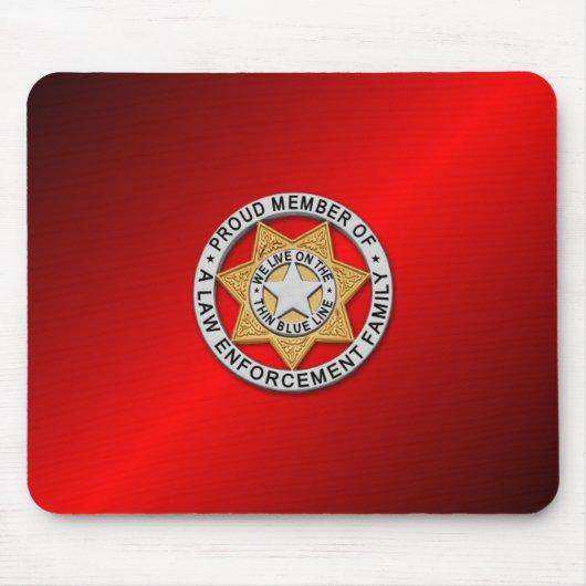 Thin Blue Line Badge Muismat (Voorkant)