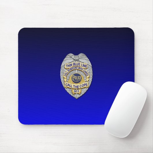 Thin Blue Line Badge Muismat (Met muis)