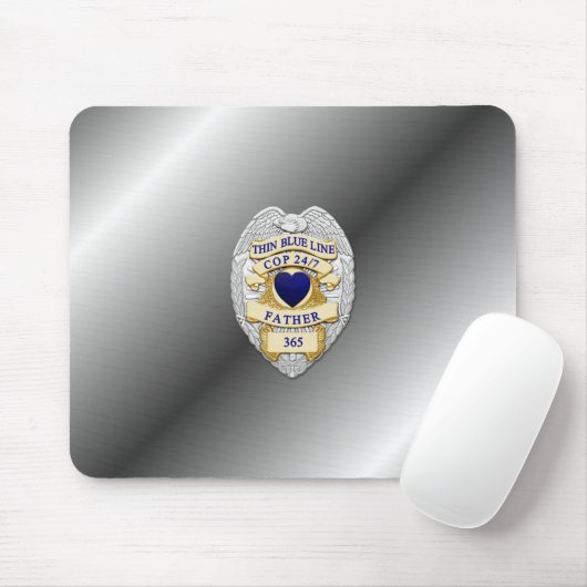Thin Blue Line Badge Muismat (Met muis)