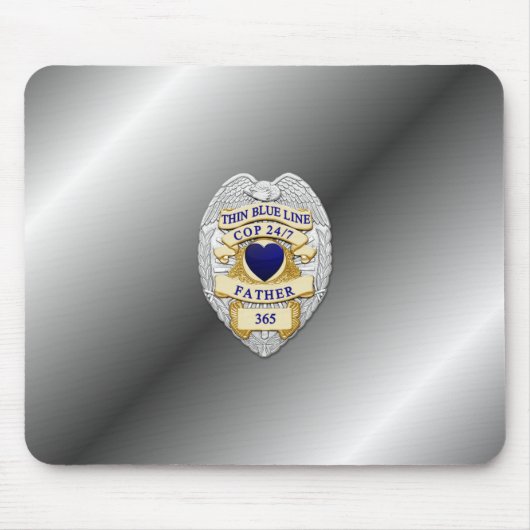 Thin Blue Line Badge Muismat (Voorkant)