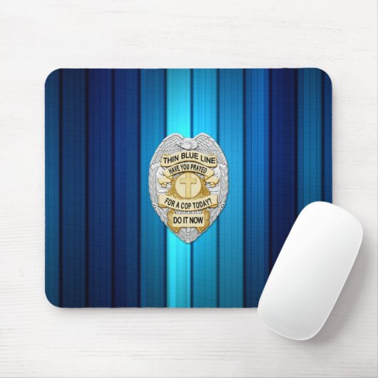 Thin Blue Line Badge Muismat (Met muis)
