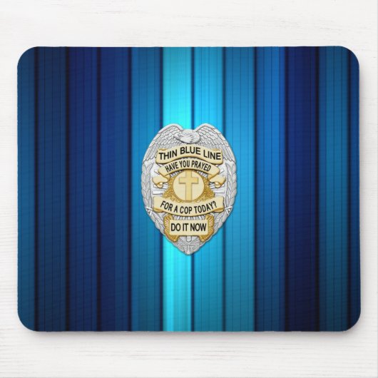 Thin Blue Line Badge Muismat (Voorkant)