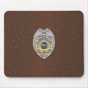 Thin Blue Line Badge Muismat
