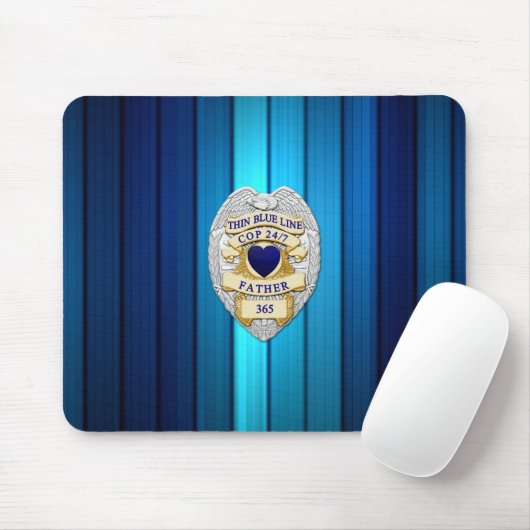 Thin Blue Line Badge Muismat (Met muis)