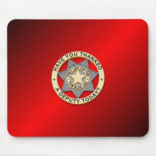 Thin Blue Line Badge Muismat (Voorkant)