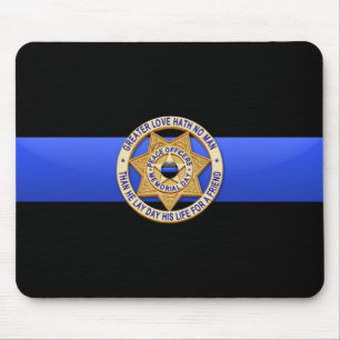 Thin Blue Line - Badge Muismat