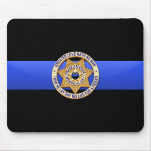 Thin Blue Line - Badge Muismat