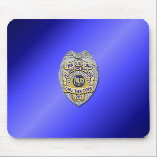 Thin Blue Line Badge Muismat