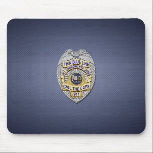 Thin Blue Line Badge Muismat