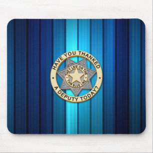 Thin Blue Line Badge Muismat