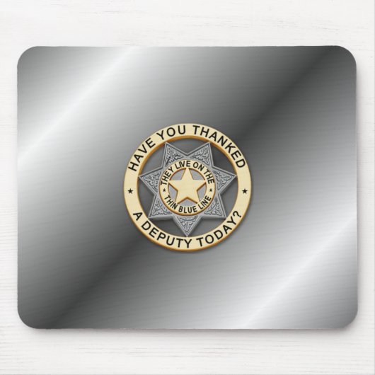 Thin Blue Line Badge Muismat (Voorkant)