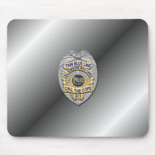 Thin Blue Line Badge Muismat