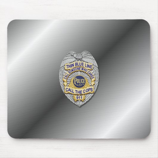 Thin Blue Line Badge Muismat (Voorkant)