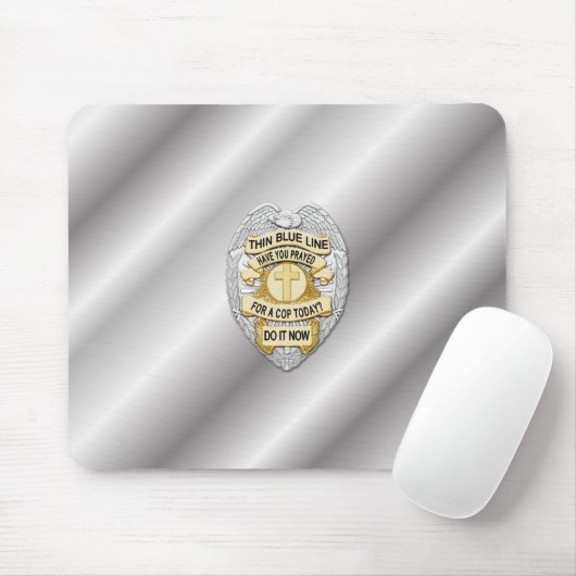 Thin Blue Line Badge Muismat (Met muis)