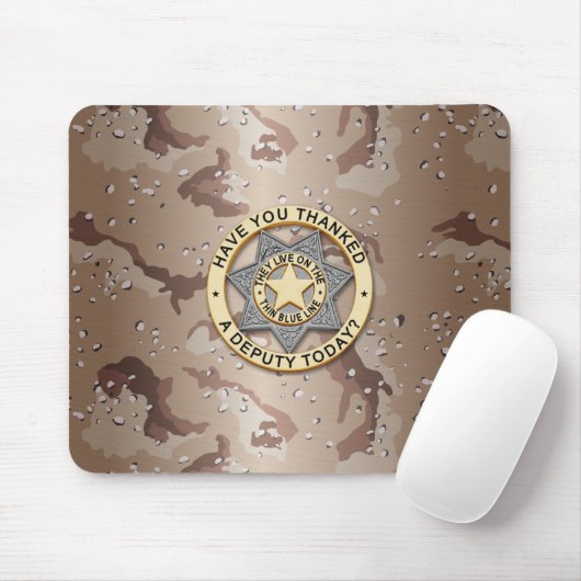 Thin Blue Line Badge Muismat (Met muis)
