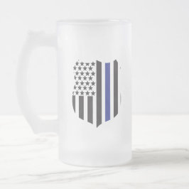 Thin Blue Line Badge, ondersteuning politie Matglas Bierpul