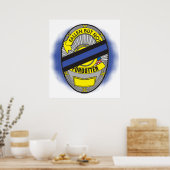Thin Blue Line Badge Poster (Keuken)
