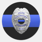 Thin Blue Line Badge Sticker (Voorkant)
