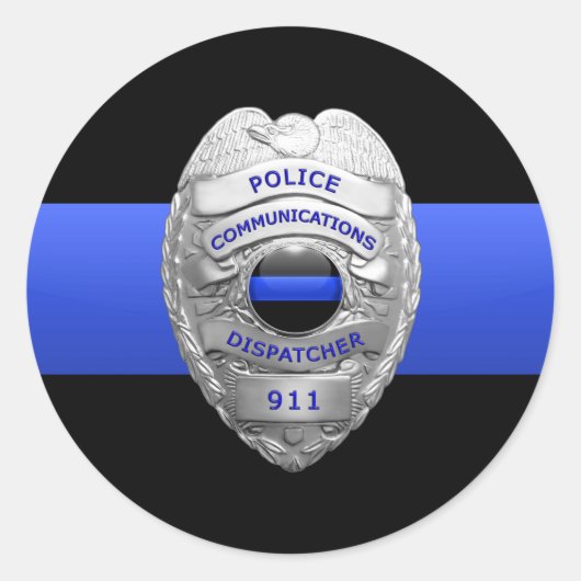 Thin Blue Line Badge Sticker (Voorkant)