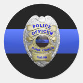 Thin Blue Line Badge Sticker (Voorkant)