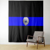 Thin Blue Line Badge Tapestry Wandkleed (In situ)