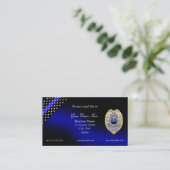 Thin Blue Line Badge Visitekaartje (Staand voorkant)